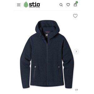 Stio Women’s Sweet water Fleece Full Zip Hoodie Mountain Shadow XL MSRP $159